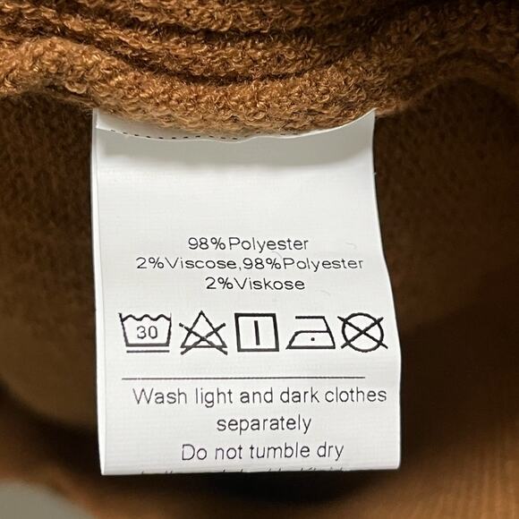 PJ PAUL JONES Men XL 1/4 Zip Sweater Brown Pullover - Picture 6 of 8